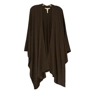 Soma Wknd Womens Black Open Front Poncho Wrap One Size